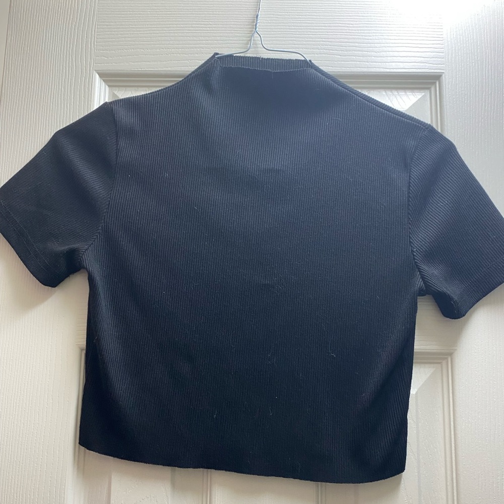 Black Turtle Neck Crop Top Woman’s Size M.